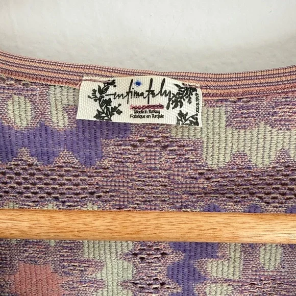 Free People Free For All Cardi Lavender Combo size XS/S Women's Top - Picture 4 of 8